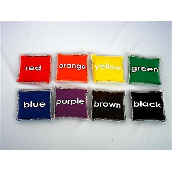 Everrich Industries Everrich EVC-0013 4 x 4 Inch Colors Beanbags - Set of 8 EVC-0013 - main